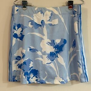 Gretchen Scott Med Skippy Skirt Iconic Iris Blue Floral Pickleball Tennis Golf
